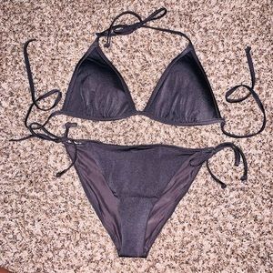 H&M Gray bikini 12 top & 8 bottom